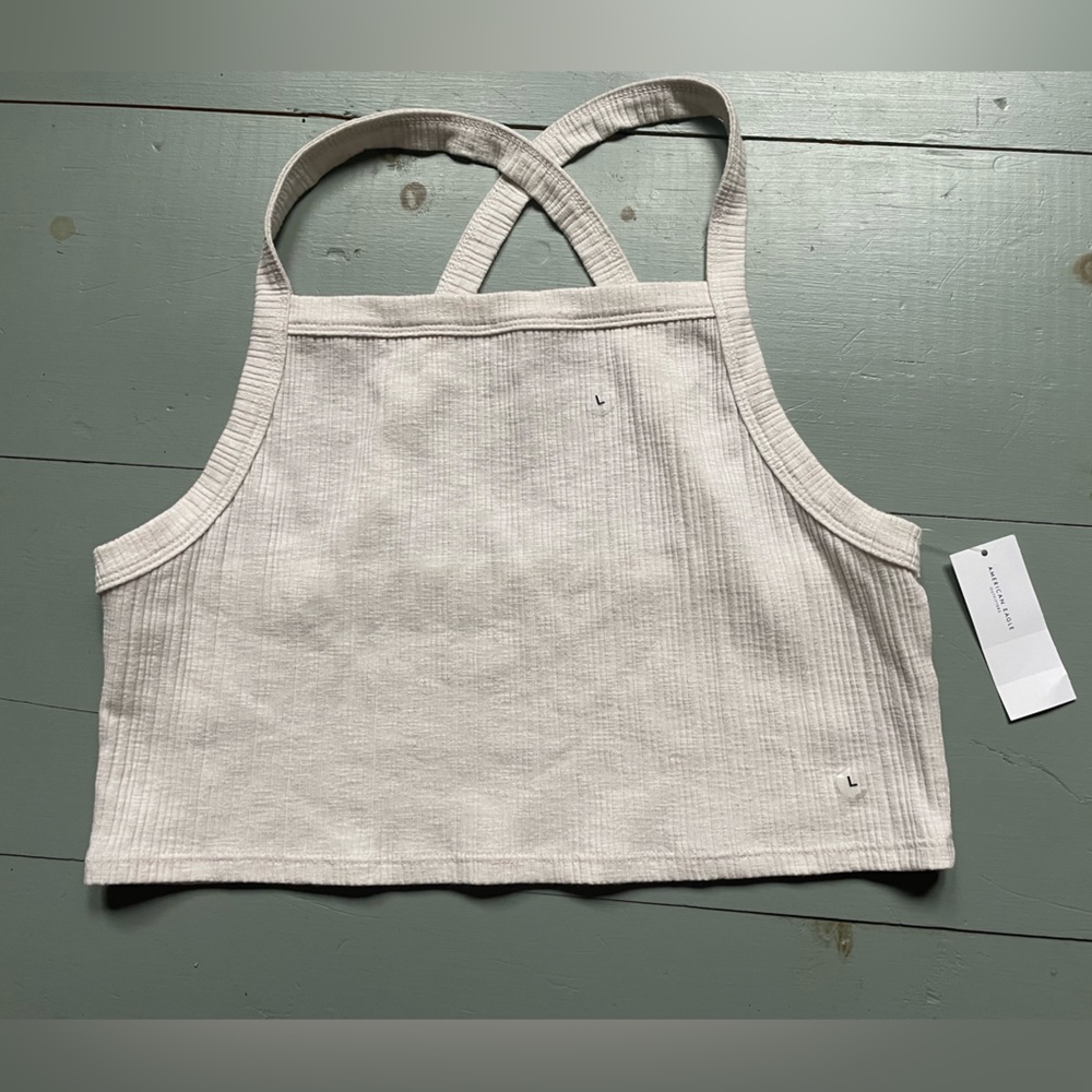 NWT Aerie Crop Top white Large